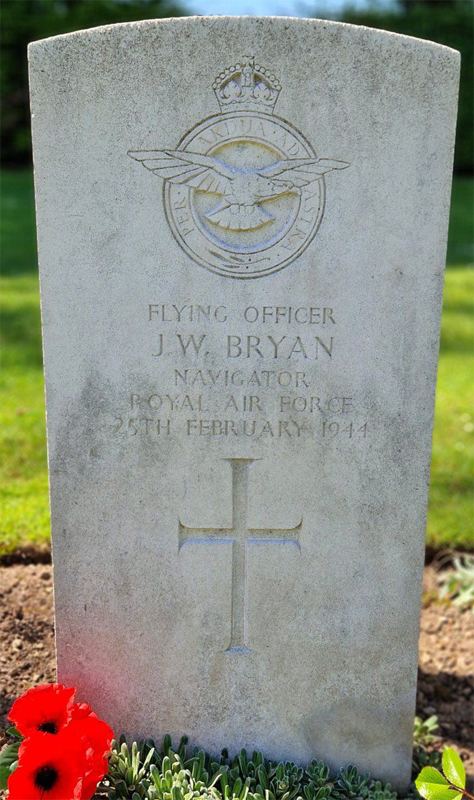 P/O John William Bryan<br /><br /><br />died on active duty - 1.2.1945 - 550Sqdn.